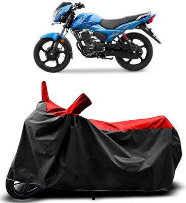 KEDIT Two Wheeler Cover for TVS(Victor BS6, Red, Black)