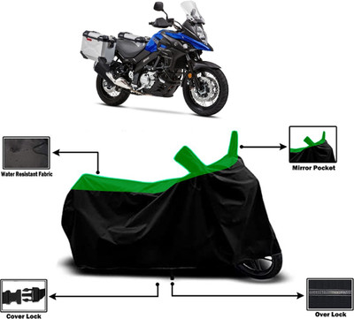Amexride Two Wheeler Cover for Suzuki(V-Strom 650 XT, Green)