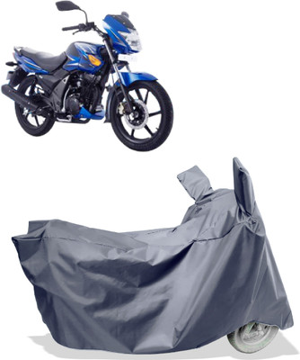 Amexride Two Wheeler Cover for TVS(Flame 125, Grey)