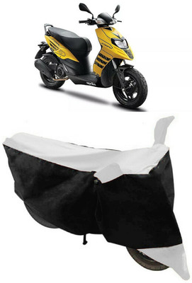 ABORDABLE Two Wheeler Cover for Aprilia(Storm 125, Black, White)