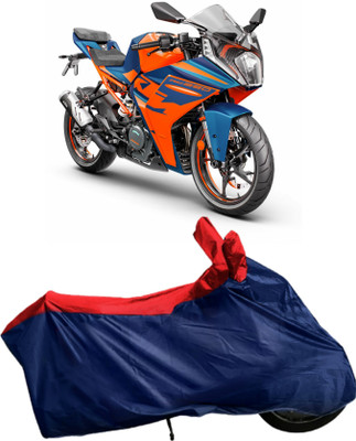 Autofly Waterproof Two Wheeler Cover for KTM(RC 390, Blue, Red)