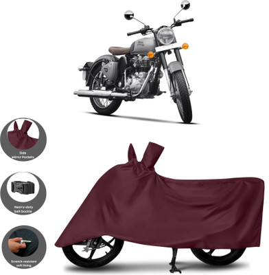 WMIZEXA Waterproof Two Wheeler Cover for Royal Enfield(Bullet 350, Maroon)