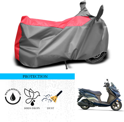 SnehaSales Waterproof Two Wheeler Cover for Suzuki(Burgman Street 125, Grey, Red)