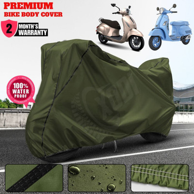 xodi Waterproof Two Wheeler Cover for Bajaj(Chetak, Green, Black)