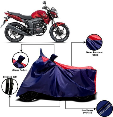 DeepShakshi AUTOMOTIVE Two Wheeler Cover for Honda(CB Trigger, Red, Blue)