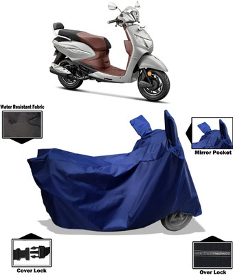 Amexride Two Wheeler Cover for Hero(Pleasure+ 110, Blue)