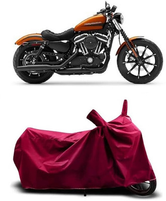 Coxtor Waterproof Two Wheeler Cover for Harley Davidson(Iron 883, Maroon)
