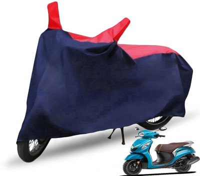 Mdstar Waterproof Two Wheeler Cover for Yamaha(Fascino, Red, Blue)