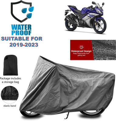 GOSHIV-car and bike accessories Waterproof Two Wheeler Cover for Yamaha(YZF-R15 V2, Grey)