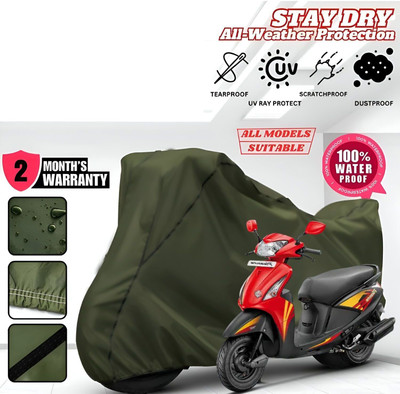 OliverX Waterproof Two Wheeler Cover for Hero(Pleasure, Green)