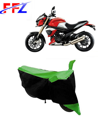 FFZ Two Wheeler Cover for Mahindra(MOJO XT 300, Black, Green)