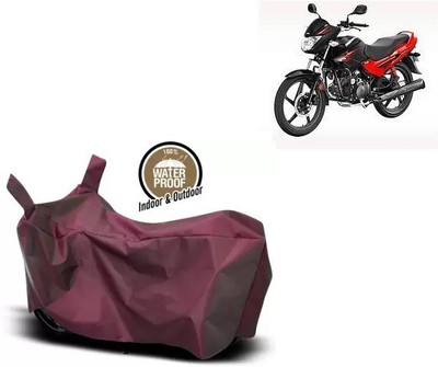 OliverX Waterproof Two Wheeler Cover for Hero(Glamour FI, Maroon)