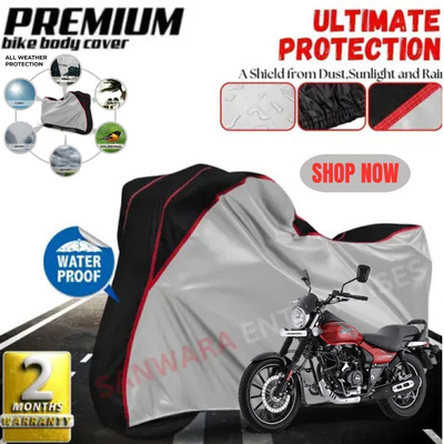 Shiv Kanha Waterproof Two Wheeler Cover for Bajaj(Avenger, Silver)