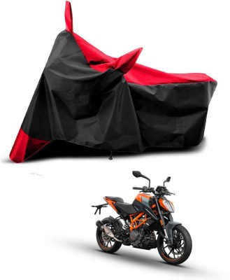 KEDIT Two Wheeler Cover for Universal For Bike(390 Duke, Red, Black)