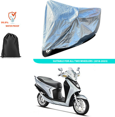 CODOKI Waterproof Two Wheeler Cover for Hero(Leap Hybrid SES BS6, Silver)