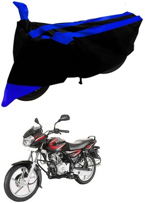 Ascension Two Wheeler Cover for Bajaj(Discover 125 DTS-i, Black, Blue)