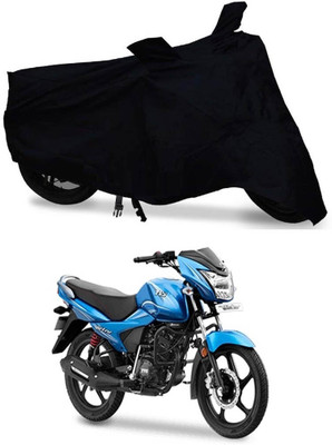 DeepShakshi AUTOMOTIVE Waterproof Two Wheeler Cover for TVS(Victor GLX, Black)