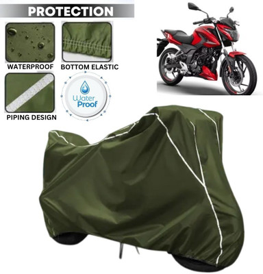 kerwa Waterproof Two Wheeler Cover for Bajaj(Pulsar 150 BS6, Green, White)