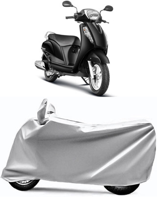 XOCAVO Two Wheeler Cover for Suzuki(Access, Silver)