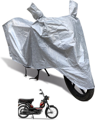 Euro Care Waterproof Two Wheeler Cover for TVS(Luna, Silver)