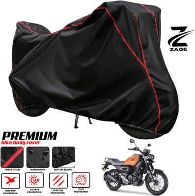 ZAQE Two Wheeler Cover for Yamaha(FZ-X, Black, Red)