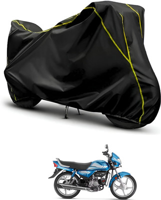 PAGORA Waterproof Two Wheeler Cover for Hero(CD deluxe, Black, Black)