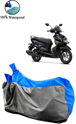 Autofly Waterproof Two Wheeler Cover for Yamaha(RayZR 125 Fi, Grey, Blue)