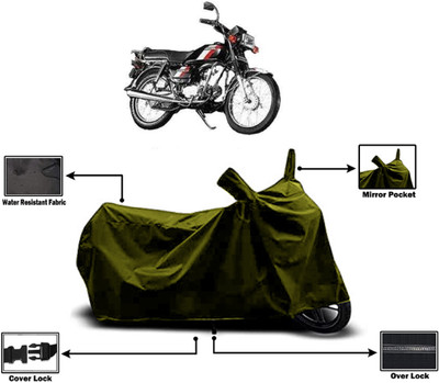 Amexride Two Wheeler Cover for Hero(CD 100 SS, Green)
