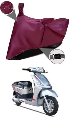 KEDIT Two Wheeler Cover for Hero(Electric NYX e5, Maroon)