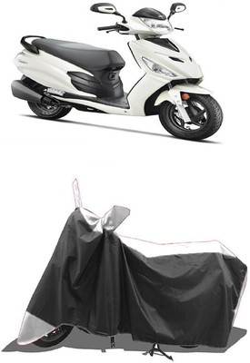 SUGASHRI Waterproof Two Wheeler Cover for Hero(Electric Dash BS6, White, Black)