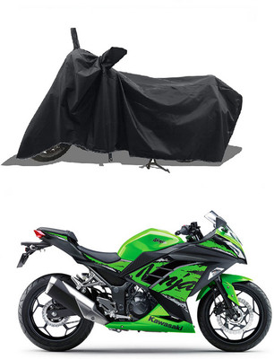 NIRUJI TRADERS Waterproof Two Wheeler Cover for Kawasaki(Ninja 300 BS6, Black)