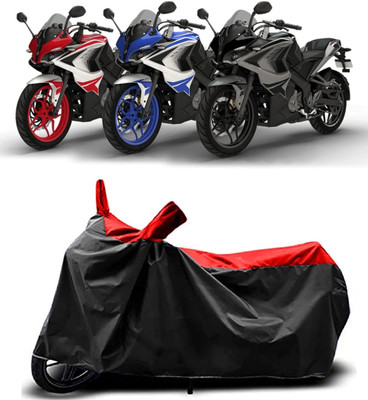 VESMEI Two Wheeler Cover for Bajaj(Pulsar SS400, Red)