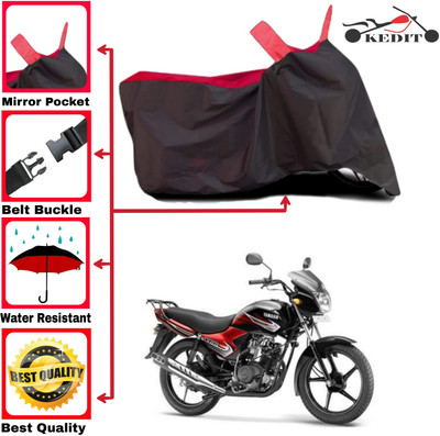 KEDIT Two Wheeler Cover for Yamaha(YBR 110, Red, Black)