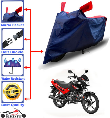 AASHTIK MART Two Wheeler Cover for Hero(Glamour BS6, Red, Blue)