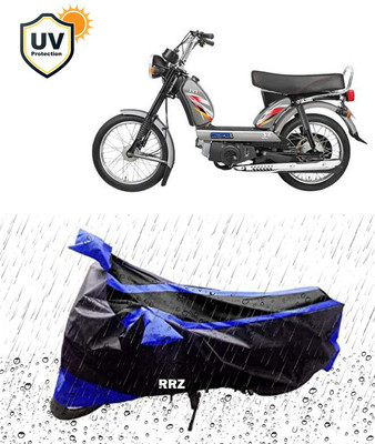 RRZ Waterproof Two Wheeler Cover for TVS(XL 100, Black, Blue)