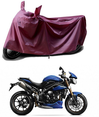 THE REAL ARV Waterproof Two Wheeler Cover for Triumph(Speed Triple, Maroon)