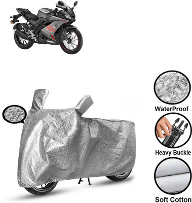 PAGORA Waterproof Two Wheeler Cover for Yamaha(YZF-R15 V3 BS6, Silver)