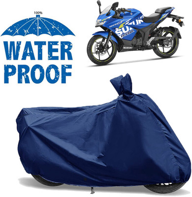 OliverX Waterproof Two Wheeler Cover for Suzuki(Gixxer SF 250, Blue)