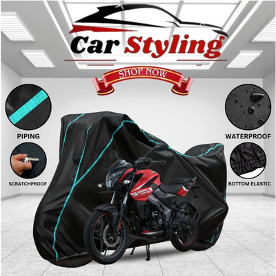 OliverX Waterproof Two Wheeler Cover for Bajaj(Pulsar NS 200, Black, Blue)