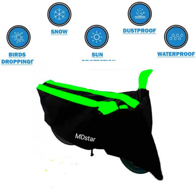 Mdstar Waterproof Two Wheeler Cover for Hero Electric(Intruder, Black, Green)