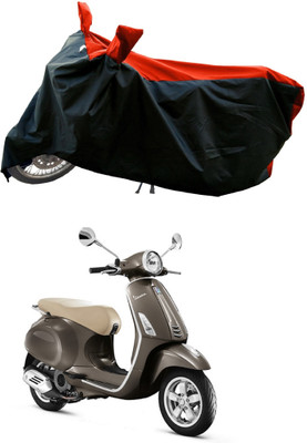 DeepShakshi AUTOMOTIVE Waterproof Two Wheeler Cover for Vespa(Vespa VXL 125, Red)