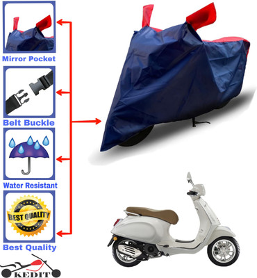 KEDIT Two Wheeler Cover for Vespa(GTS Super 125 BS6, Red, Blue)