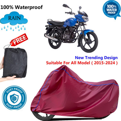 AUTOCAD Waterproof Two Wheeler Cover for Bajaj(Discover 100 DTS-i, Maroon)