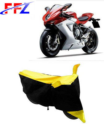 FFZ Waterproof Two Wheeler Cover for MV Agusta(F3, Black, Yellow)