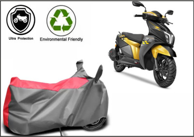 RM Collections Waterproof Two Wheeler Cover for TVS(Ntorq 125, Red, Grey)