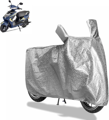 Rhtdm Waterproof Two Wheeler Cover for Ampere(Silver)