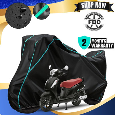FBC Waterproof Two Wheeler Cover for Suzuki(New Access 125, Black, Blue)