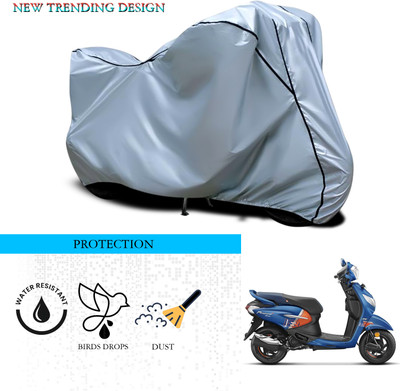 GOSHIV-car and bike accessories Waterproof Two Wheeler Cover for Hero(Pleasure+ 110, Silver)