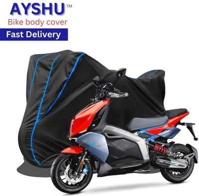 AYSHU Waterproof Two Wheeler Cover for TVS(X1, Black, Red)