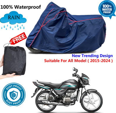 AutoGalaxy Waterproof Two Wheeler Cover for Hero(Splendor PRO, Blue, Red)